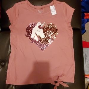 Sequined Unicorn heart tee